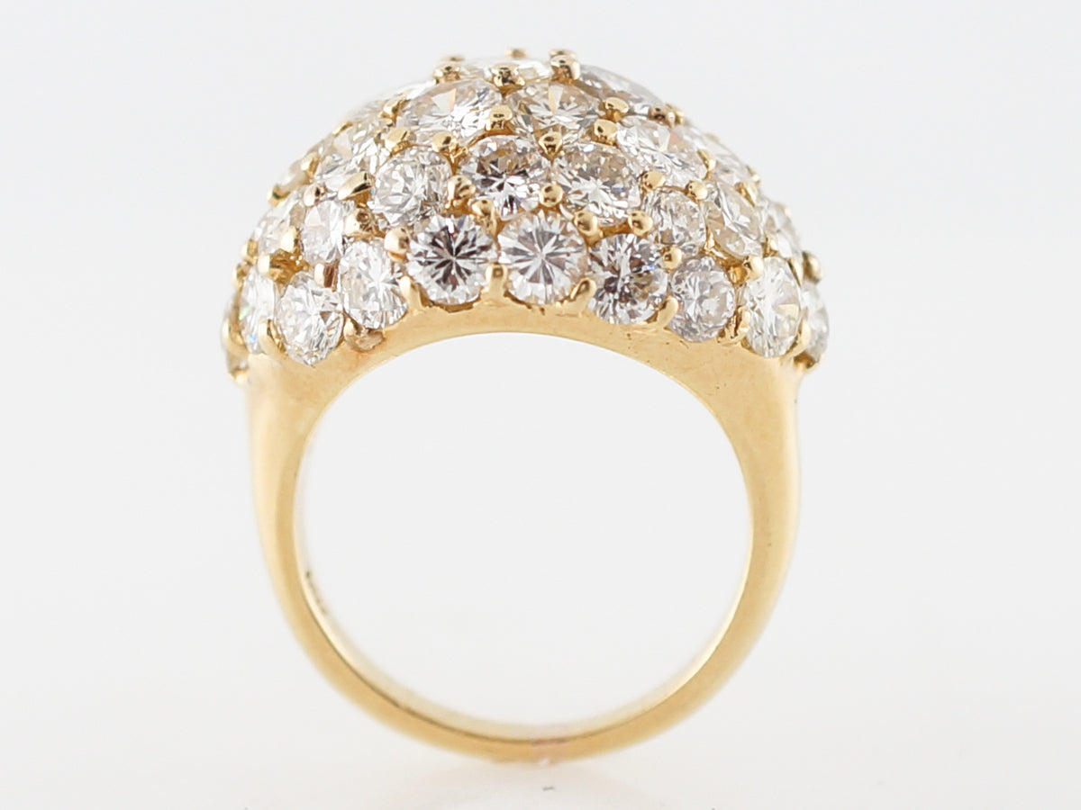 Cocktail Ring Modern 9.03 Round Brilliant Cut Diamonds in 18k Yellow Gold