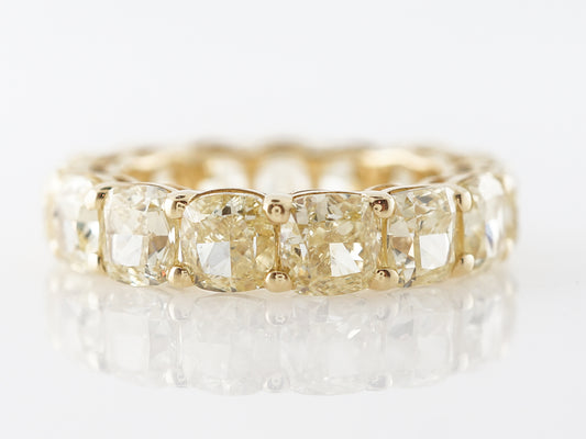 Fancy Yellow Diamond Eternity Band Yellow Gold