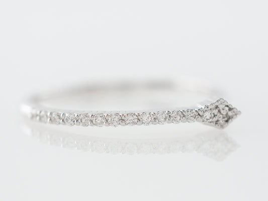Asymmetric Right Hand Ring w/ Diamonds in White Gold