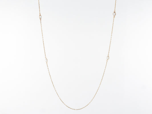 Antique Victorian Diamond Chain in 14k Yellow Gold