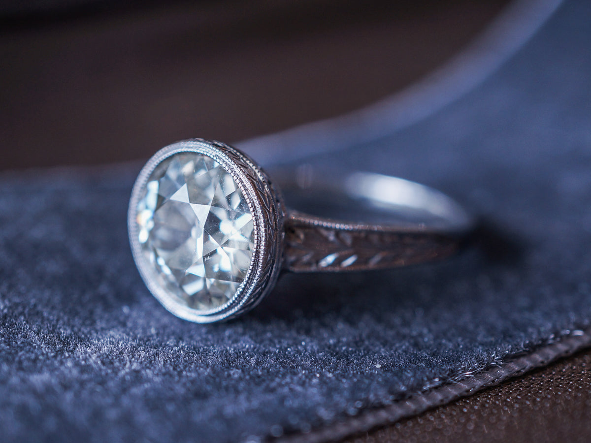 Antique 2.84 European Diamond Engagement Ring 20k