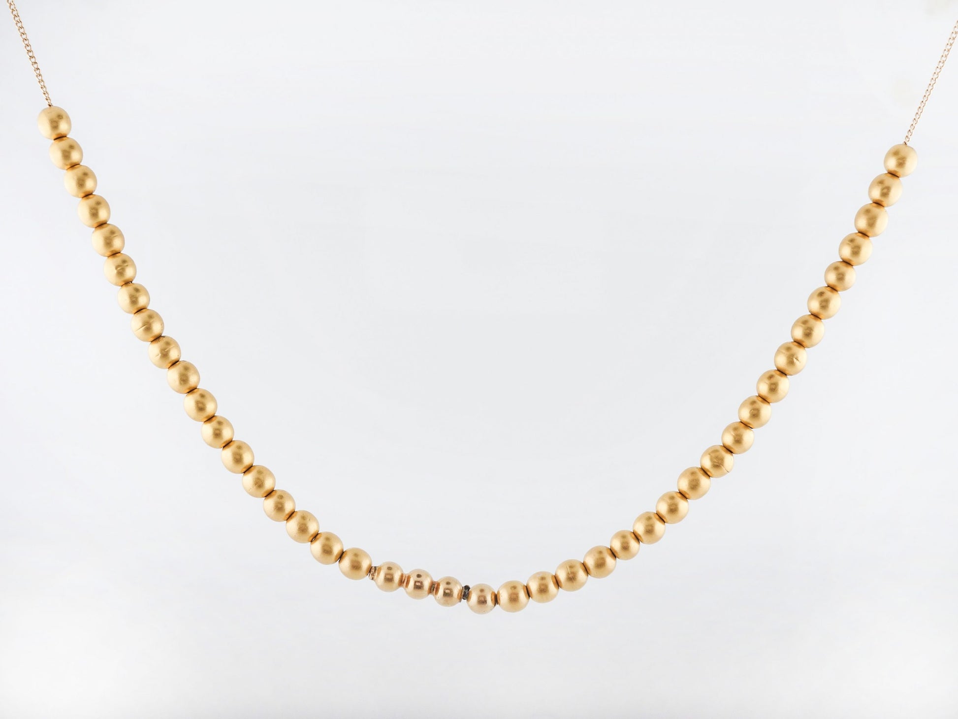 Antique Art Deco Beaded Necklace in 18k Yellow Gold