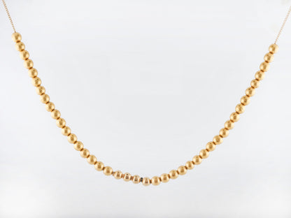 Antique Art Deco Beaded Necklace in 18k Yellow Gold