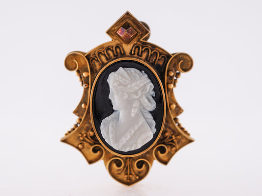 **RTV 5/2/19**Antique Brooch Victorian Locket in 14k Yellow Gold