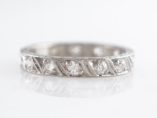 Antique Deco Eternity Band w/ Old Euro & Mine Cut Diamonds