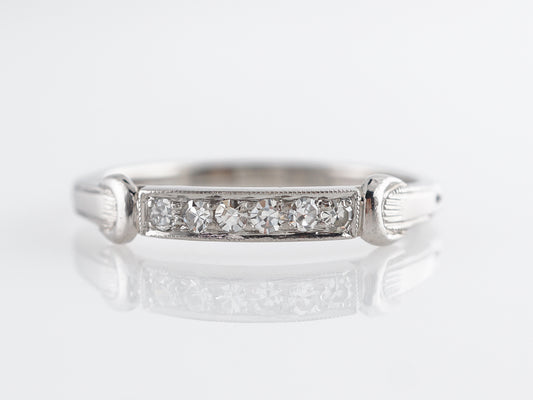 Antique Deco Diamond Wedding Band in Platinum