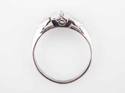 Antique Engagement Ring Art Deco .25 Old European Cut Diamond in Palladium