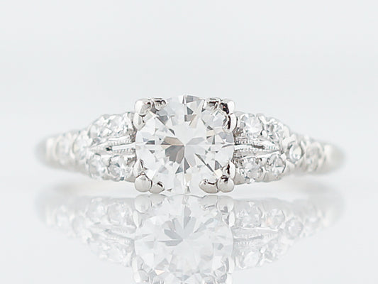 Art Deco .79 Carat Diamond Engagement Ring - GIA K VS1