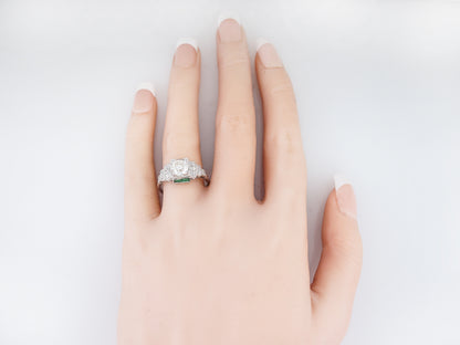 1.25 Carat Diamond Engagement Ring Art Deco Platinum