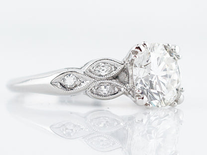 Platinum Engagement Ring Art Deco 1.5 Carat Diamond