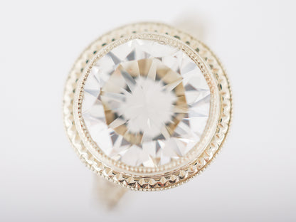 Antique Engagement Ring Art Deco 2.59 Round Brilliant Cut Diamond in 14K in Yellow Gold