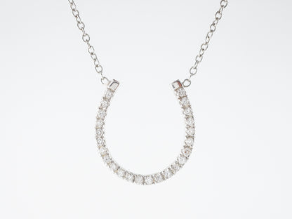 Necklace Modern .36 Round Brilliant Cut Diamonds in 14k White Gold