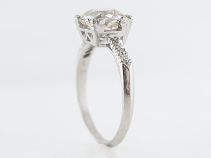 **RTV 10/30/18***Antique Engagement Ring Art Deco GIA 2.30 Old Mine Cut Diamond in Platinum