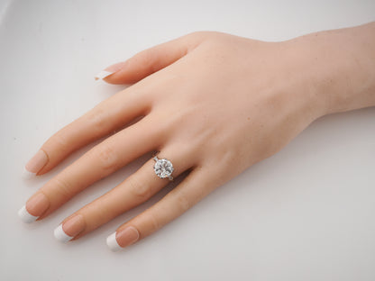 Antique Engagement Ring Art Deco GIA 2.65 Old European Cut Diamond in Platinum