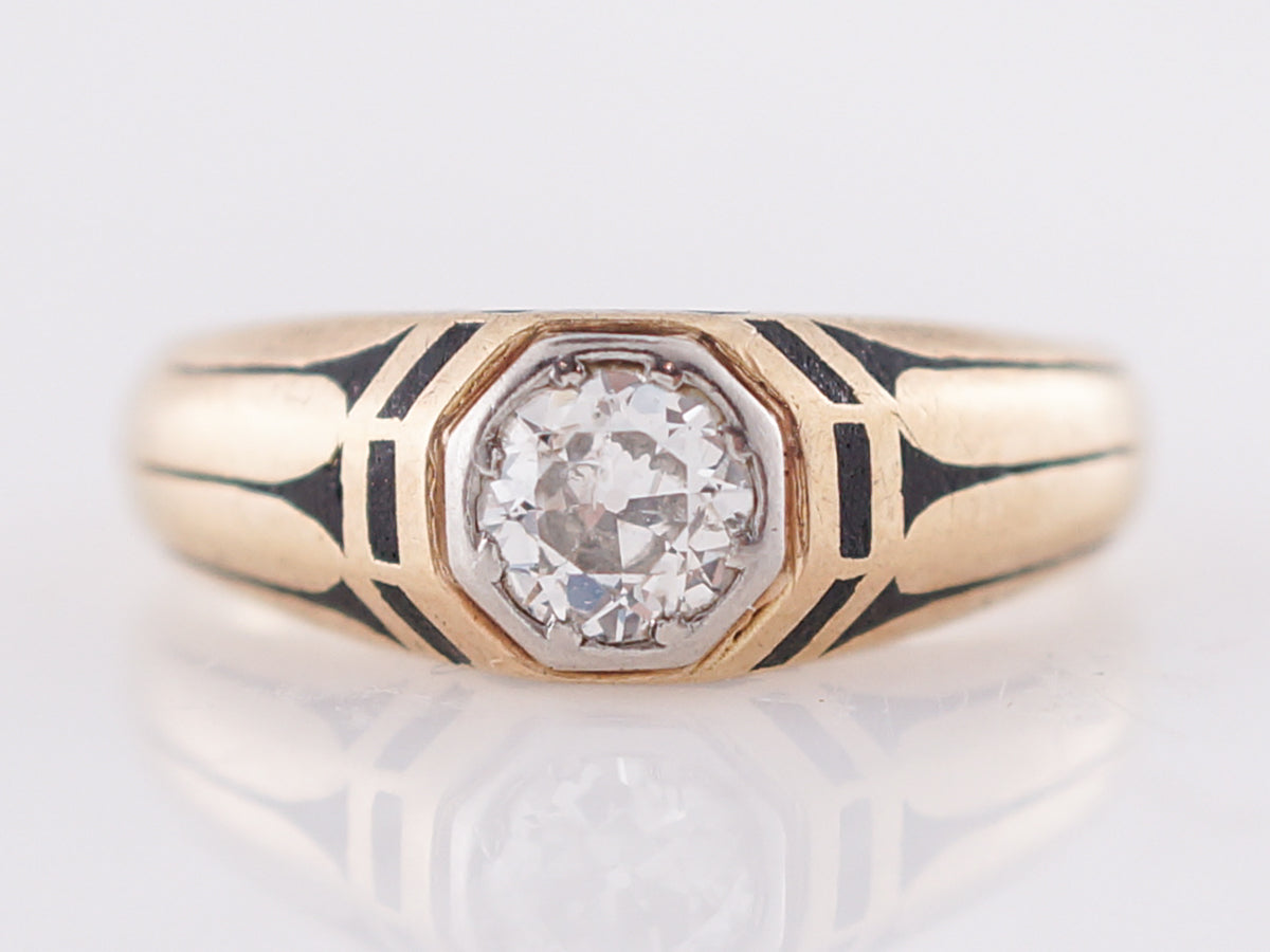 Half Carat Victorian Diamond Solitaire Engagement Ring