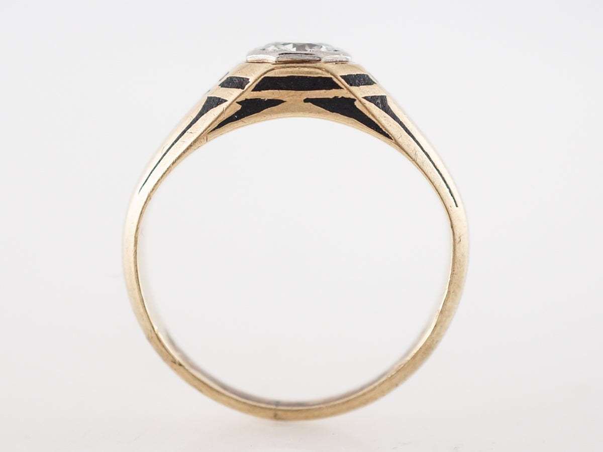 Half Carat Victorian Diamond Solitaire Engagement Ring