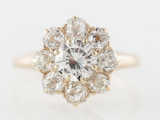 Antique Engagement Ring Victorian .68 Old European Cut Diamond in 18k Yellow Gold