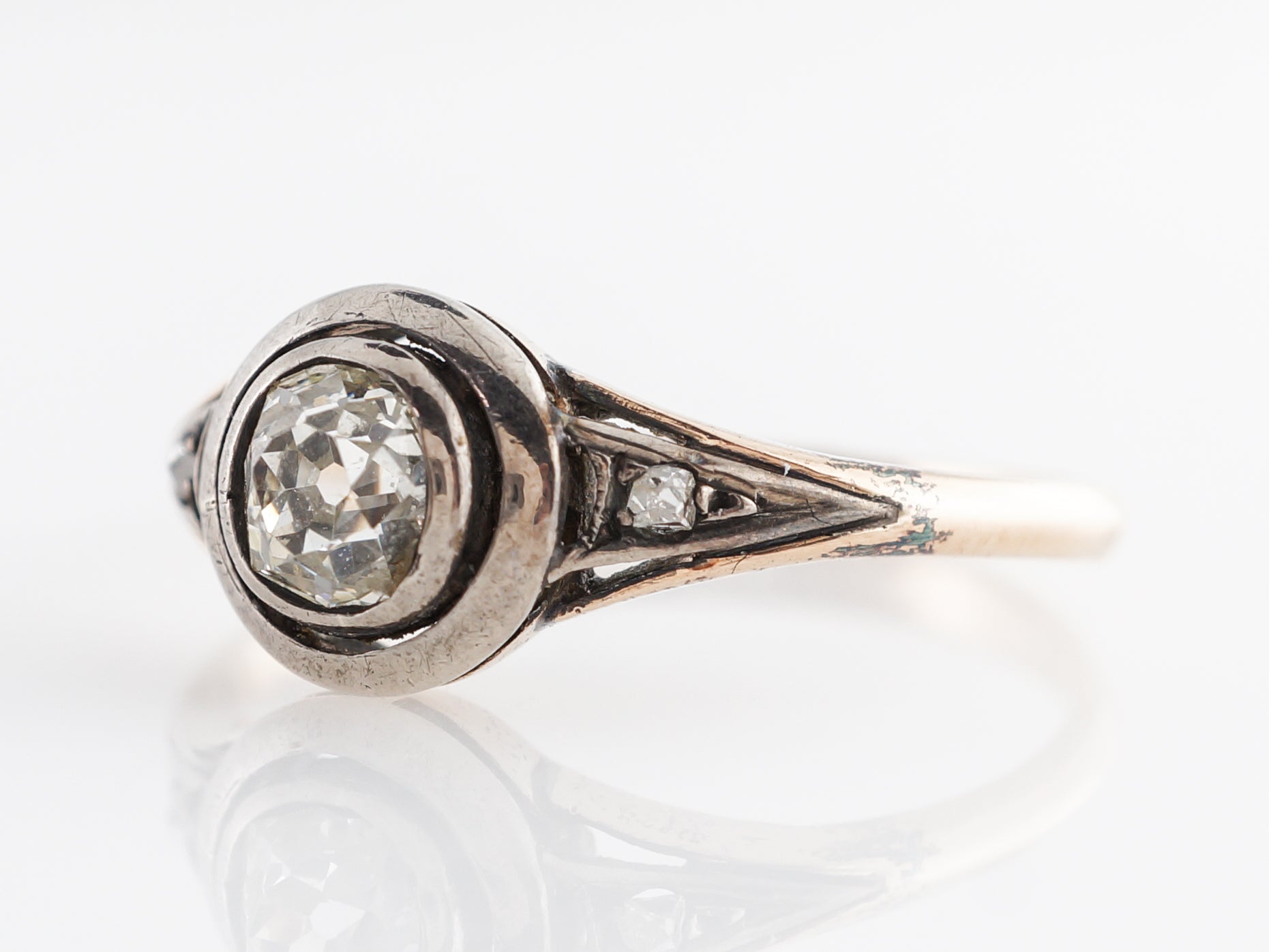SOLD--Georgian Diamond Giardinetti Ring Silver/15k c. 1800 – Bavier Brook  Antique Jewelry