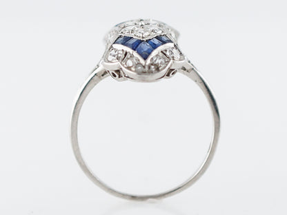 Antique Right Hand Ring Edwardian 1.03 carat Old European Diamonds in Platinum