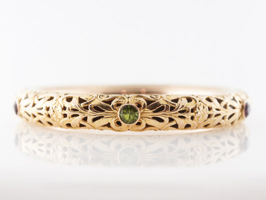 Antique Victorian Bangle Bracelet Shreve & Co. in Yellow Gold
