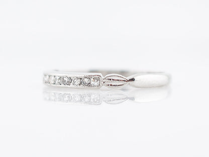 Antique Wedding Band Art Deco .10 Single Cut Diamonds in Platinum