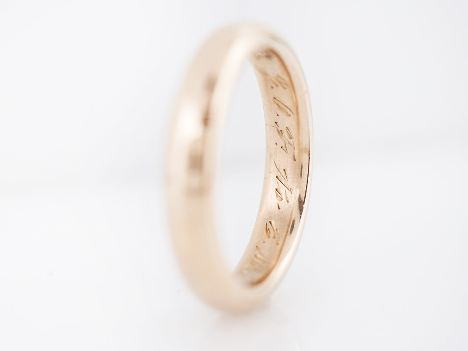 Antique Wedding Band Art Deco in 14k Yellow Gold