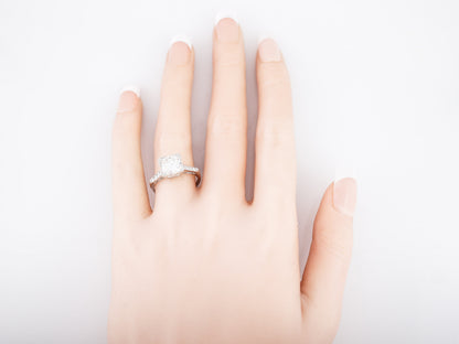 GIA 2 Carat Diamond Engagement Ring Art Deco Platinum