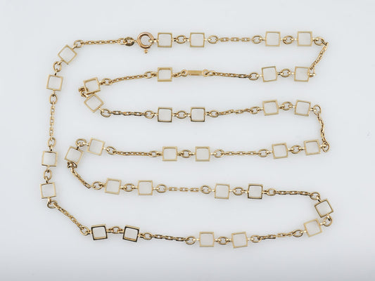 Vintage Necklace Mid-Century Italian Chain Links in 14k Yellow Gold