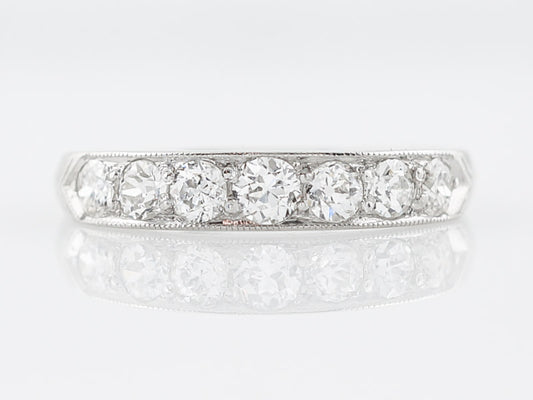 Vintage Wedding Band w/ Old European Cut Diamonds