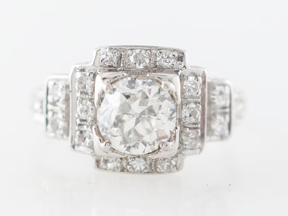 Vintage Art Deco Diamond Engagement in Platinum