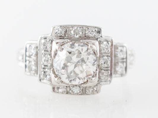 Vintage Art Deco Diamond Engagement in Platinum