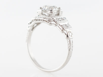 Vintage Art Deco Diamond Engagement in Platinum