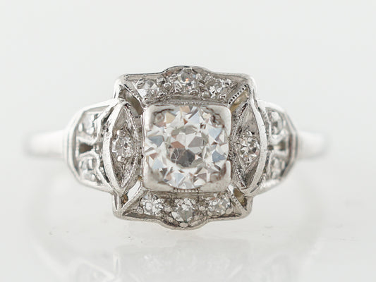 Vintage Deco Diamond & Platinum Engagement Ring