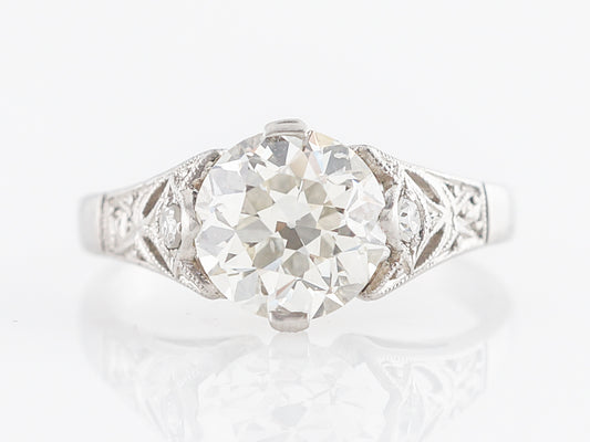 Exquisite Art Deco Diamond Engagement Ring in Platinum