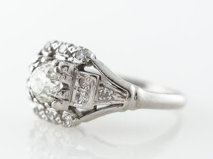 .50 Carat Art Deco Diamond Engagement Ring in Platinum