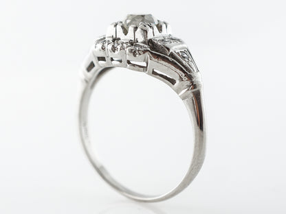 .50 Carat Art Deco Diamond Engagement Ring in Platinum