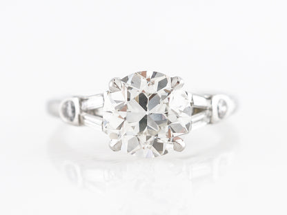 1.54 Old European Diamond Engagement Ring in Platinum