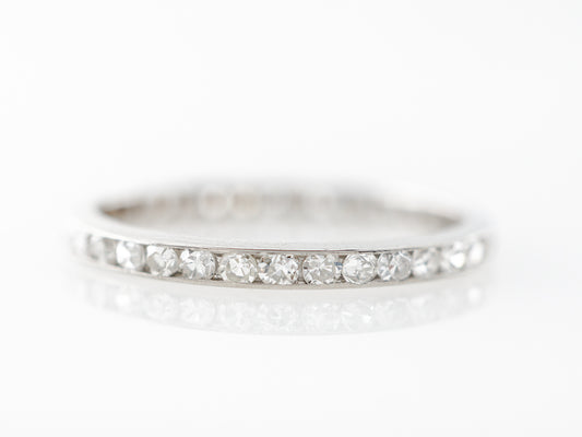 Art Deco Channel Set Diamond Eternity Wedding Band