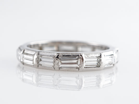 Baguette Cut Diamond Eternity Wedding Band in Platinum