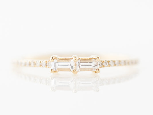 Mixed Cut Diamond Ring in 14k Yellow Gold