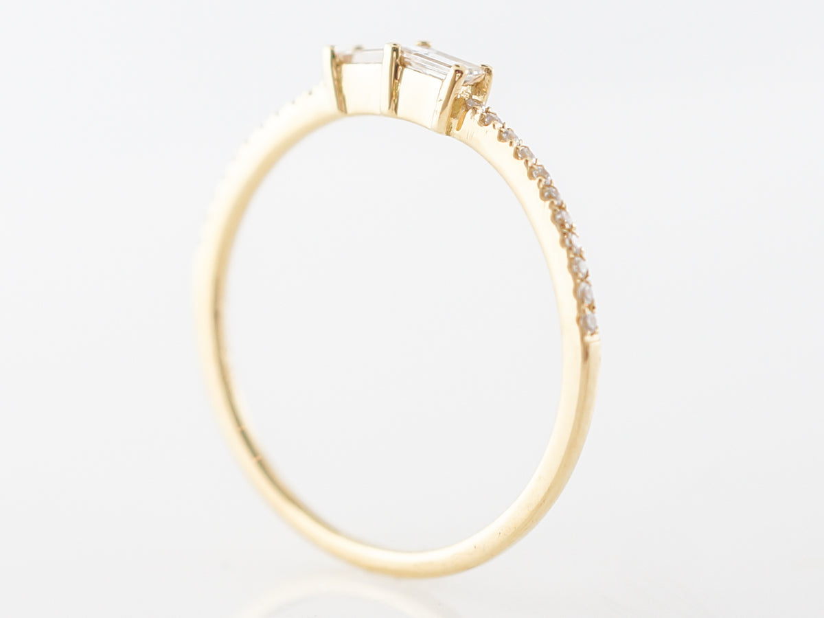 Mixed Cut Diamond Ring in 14k Yellow Gold