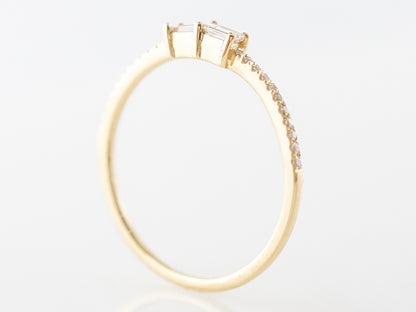 Mixed Cut Diamond Ring in 14k Yellow Gold
