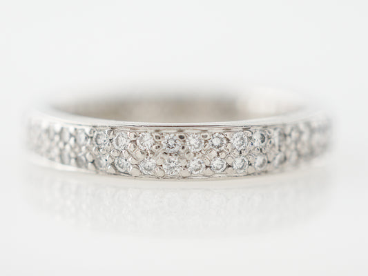 Pave Diamond Eternity Wedding Band in Platinum