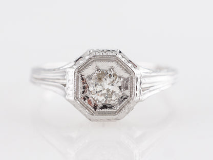 Belais Brothers Diamond Engagement Ring in 18k White Gold