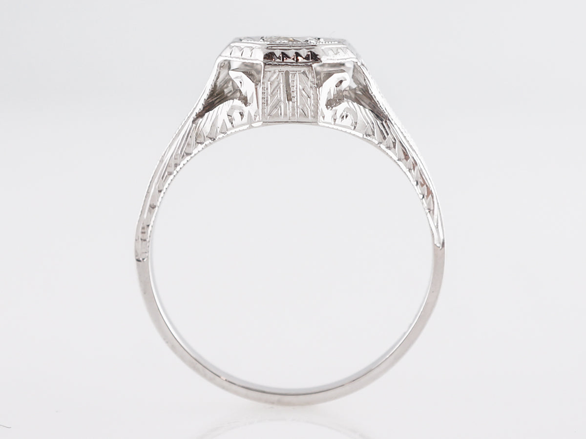 Belais Brothers Diamond Engagement Ring in 18k White Gold