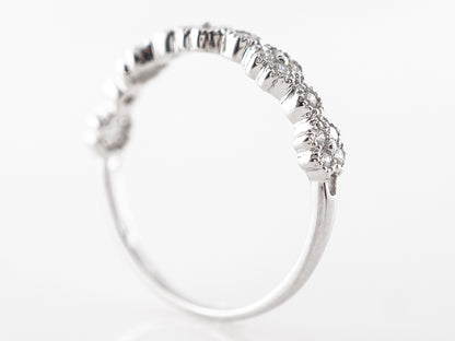 .24 Milgrain Diamond Band in 14k White Gold