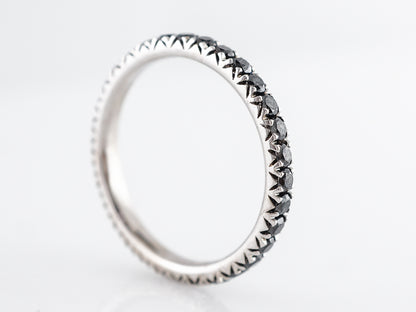 Black Diamond Eternity Band in 18k White Gold