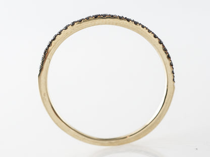 Black Diamond Wedding Band in 14k Yellow Gold