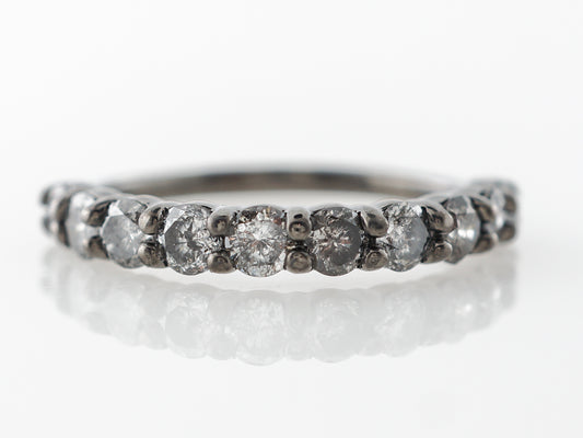 Black Rhodium Diamond Band in 14k White Gold