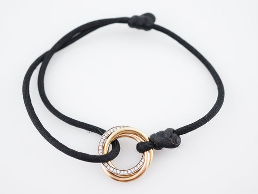 Cartier Bracelets Modern .20 Round Brilliant Cut Diamonds in 18k Yellow, Rose & White Gold